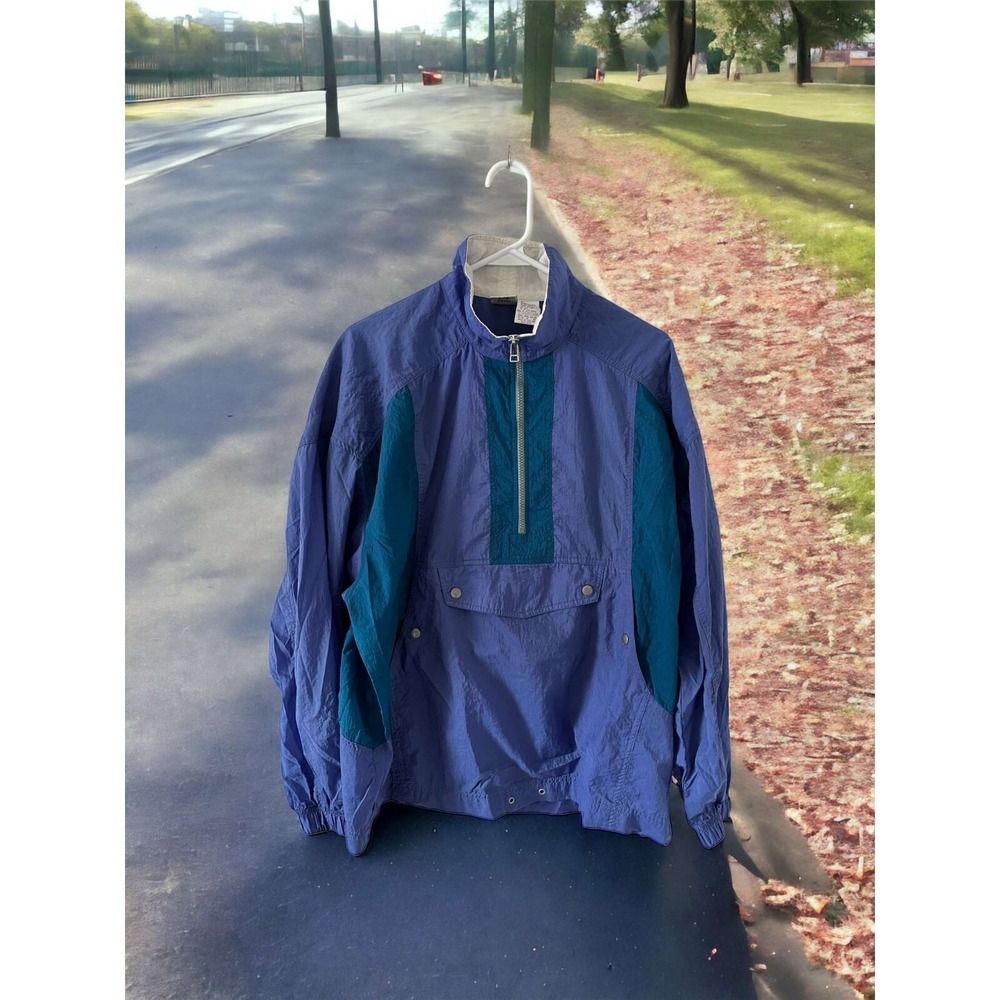 Vintage Nike Womens Medium Windbreaker Track Jacket‎ Purple & Aqua
